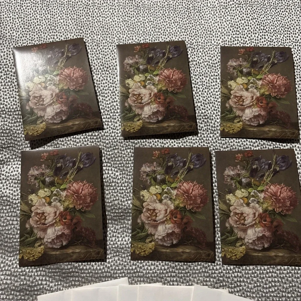 Set Of 6 Marcel Shurman Thank You Cards 1987 Nooijen Print